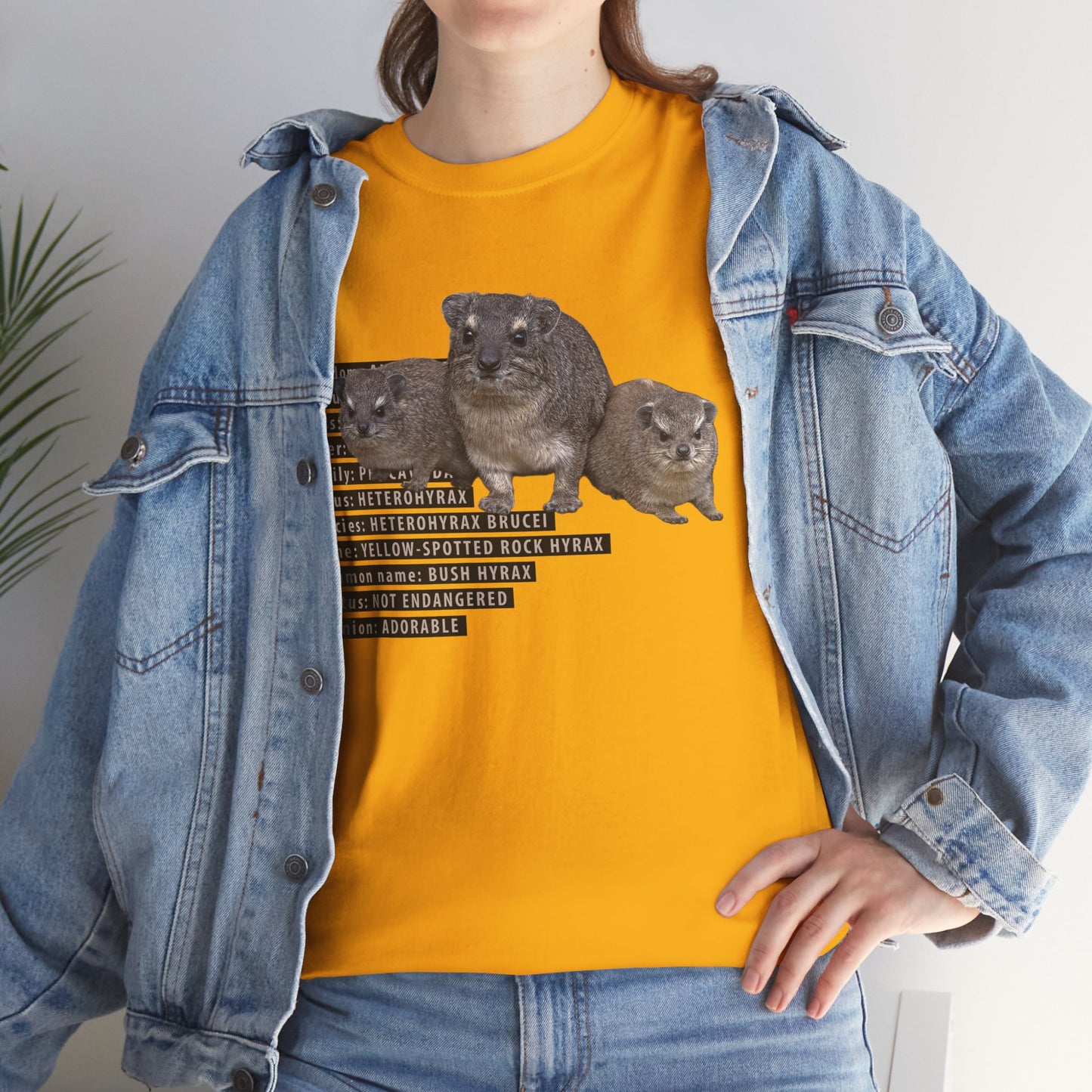 Hyrax Taxonomic Hierarchy  Unisex Heavy Cotton Tee  For The Distinguished Awawa Lover