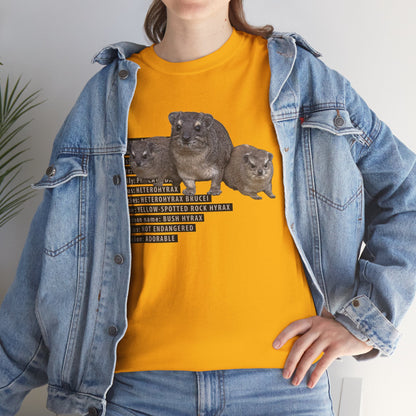 Hyrax Taxonomic Hierarchy  Unisex Heavy Cotton Tee  For The Distinguished Awawa Lover