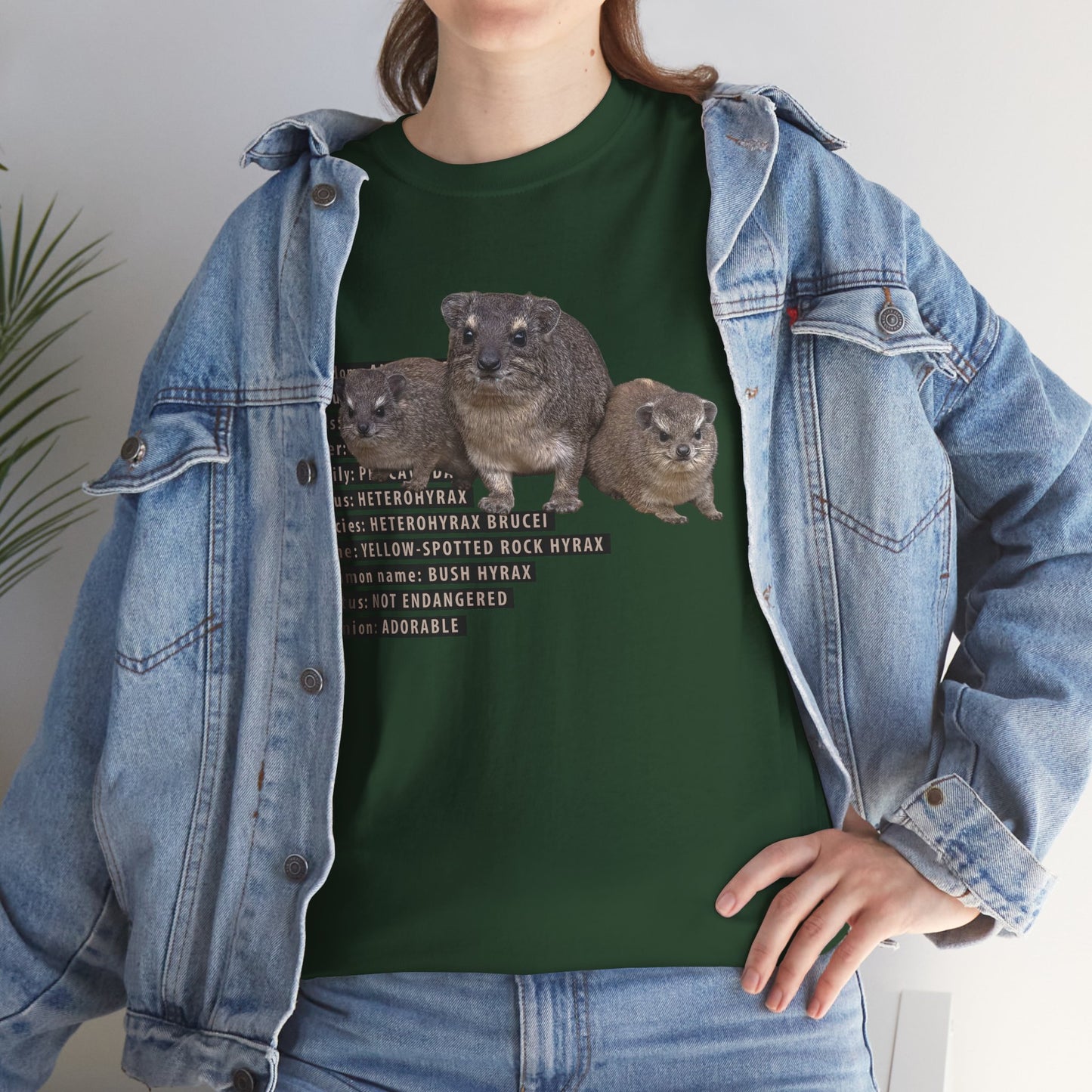 Hyrax Taxonomic Hierarchy  Unisex Heavy Cotton Tee  For The Distinguished Awawa Lover