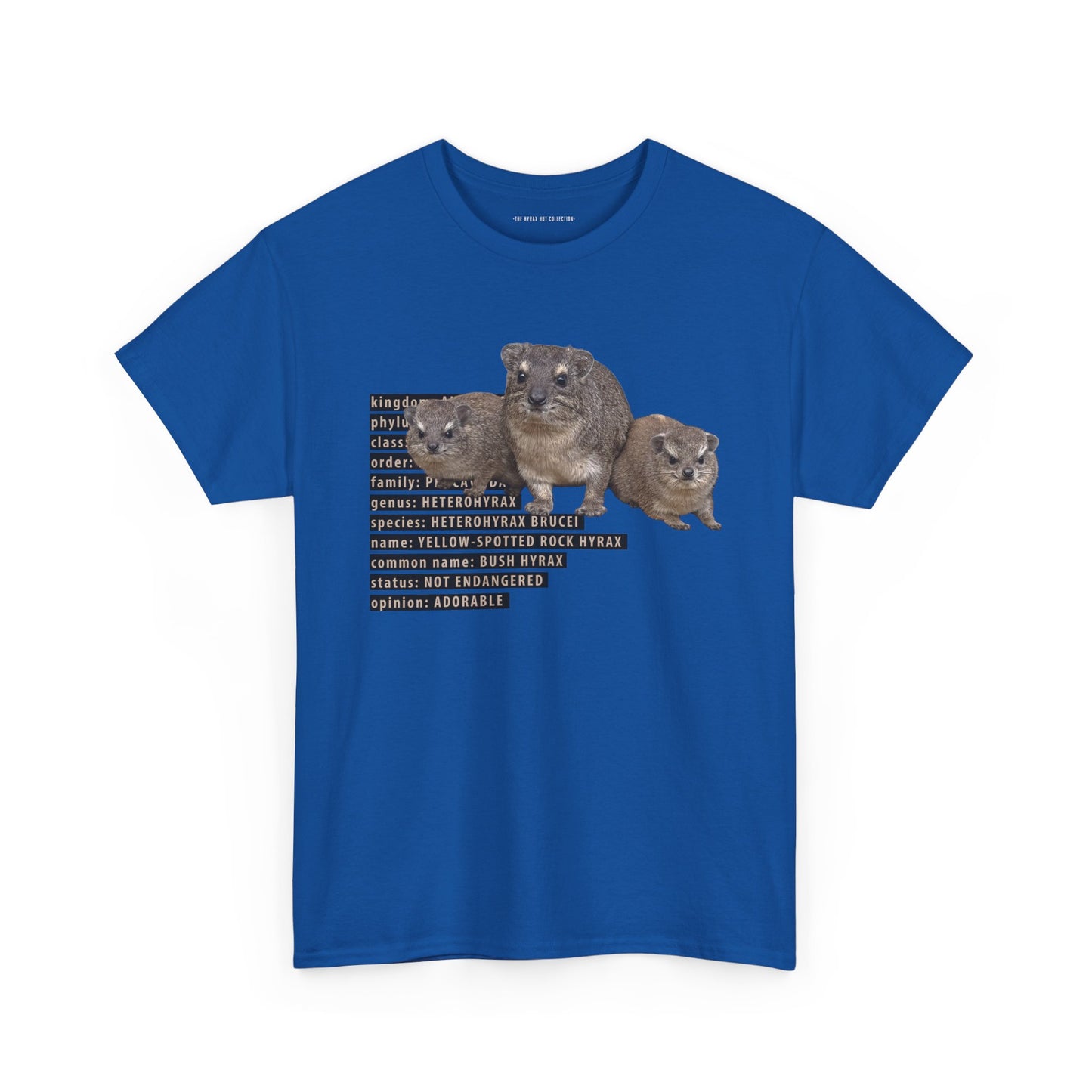 Hyrax Taxonomic Hierarchy  Unisex Heavy Cotton Tee  For The Distinguished Awawa Lover