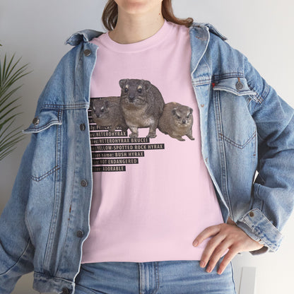 Hyrax Taxonomic Hierarchy  Unisex Heavy Cotton Tee  For The Distinguished Awawa Lover