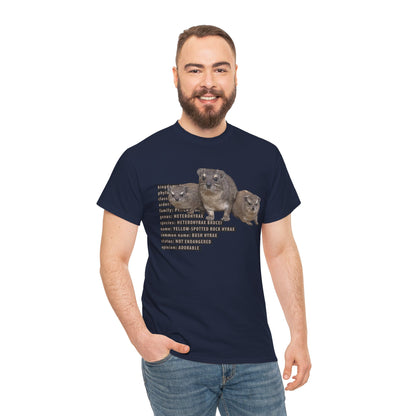 Hyrax Taxonomic Hierarchy - Unisex Heavy Cotton Tee - For The Distinguished Awawa Lover