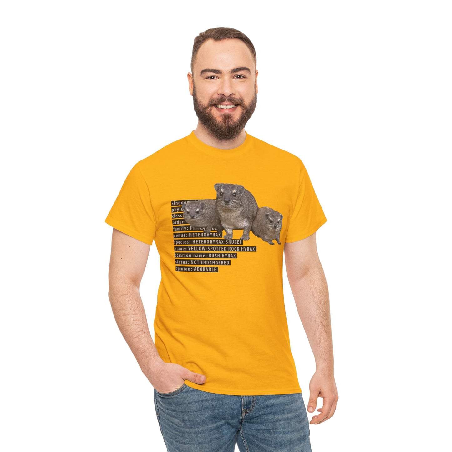 Hyrax Taxonomic Hierarchy  Unisex Heavy Cotton Tee  For The Distinguished Awawa Lover