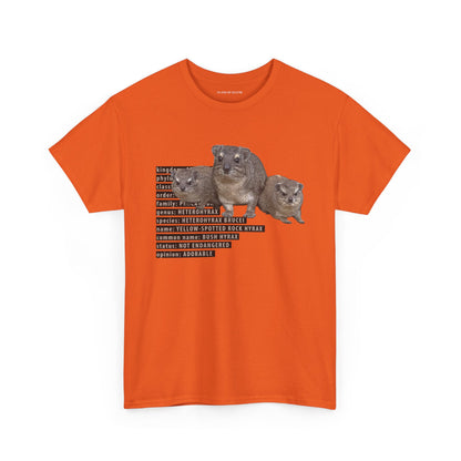 Hyrax Taxonomic Hierarchy  Unisex Heavy Cotton Tee  For The Distinguished Awawa Lover