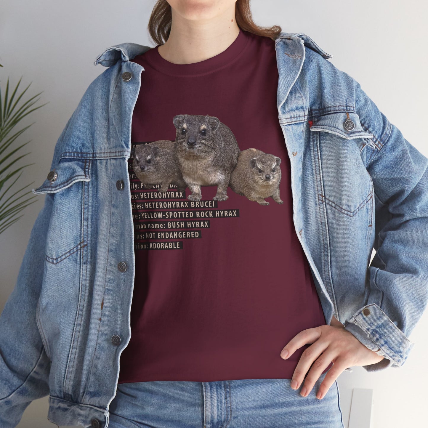 Hyrax Taxonomic Hierarchy  Unisex Heavy Cotton Tee  For The Distinguished Awawa Lover