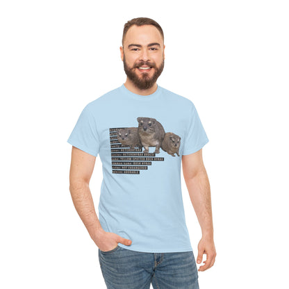 Hyrax Taxonomic Hierarchy  Unisex Heavy Cotton Tee  For The Distinguished Awawa Lover
