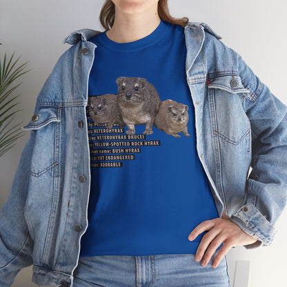Hyrax Taxonomic Hierarchy  Unisex Heavy Cotton Tee  For The Distinguished Awawa Lover
