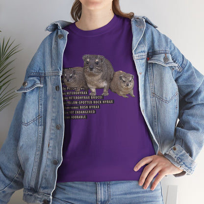 Hyrax Taxonomic Hierarchy  Unisex Heavy Cotton Tee  For The Distinguished Awawa Lover