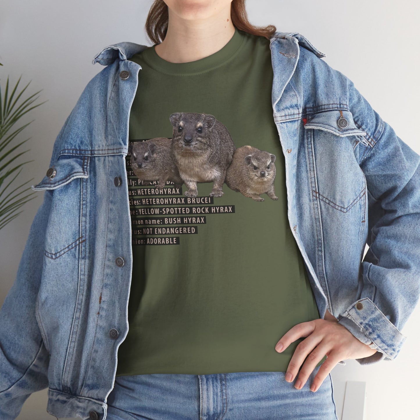 Hyrax Taxonomic Hierarchy  Unisex Heavy Cotton Tee  For The Distinguished Awawa Lover