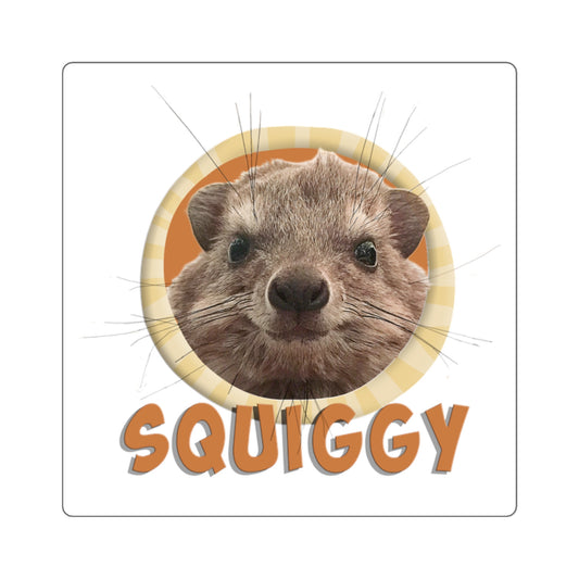Squiggy Square Sticker