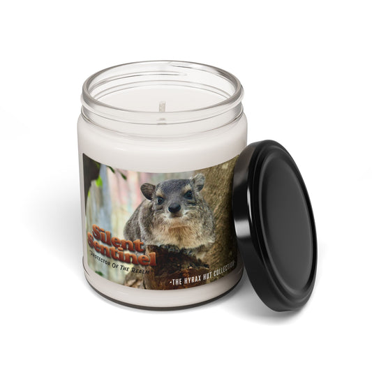 Silent Sentinel - Scented Soy Candle with Adorable Hyrax Print, Eco-Friendly Gift for Pet Lovers, Home Decor, Relaxation, Birthday