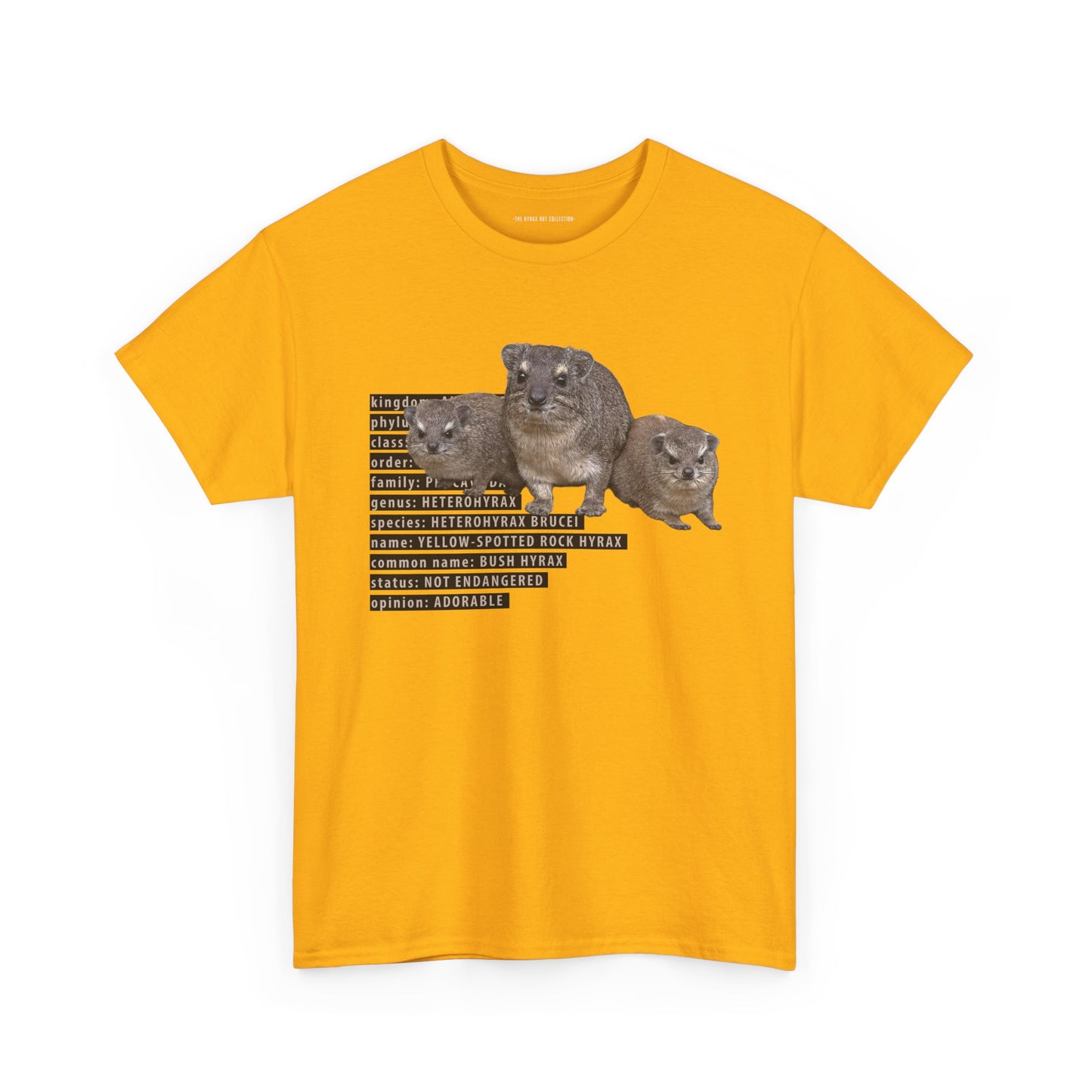 Hyrax Taxonomic Hierarchy  Unisex Heavy Cotton Tee  For The Distinguished Awawa Lover