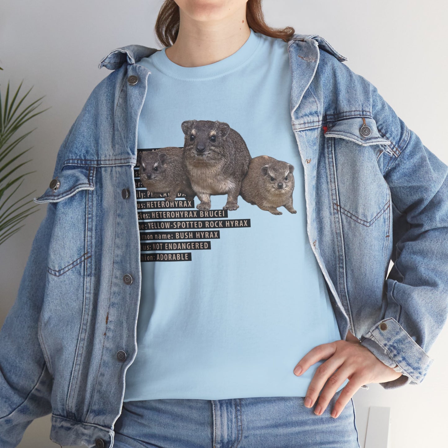 Hyrax Taxonomic Hierarchy  Unisex Heavy Cotton Tee  For The Distinguished Awawa Lover