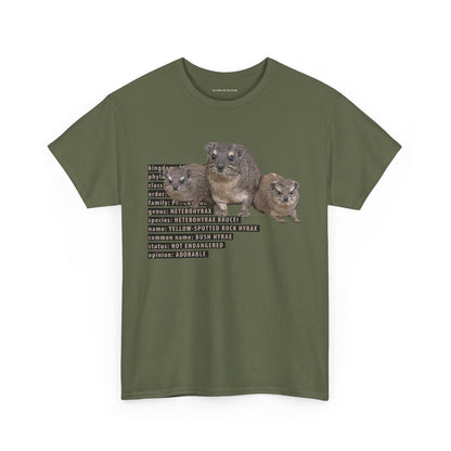 Hyrax Taxonomic Hierarchy - Unisex Heavy Cotton Tee - For The Distinguished Awawa Lover