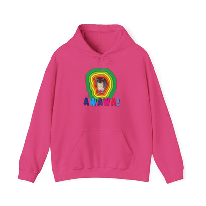 Vibrant Hyrax Hoodie, Cozy Sweatshirt, Gift for Pet Lovers, Fun Casual Wear, Unisex Hooded Sweatshirt