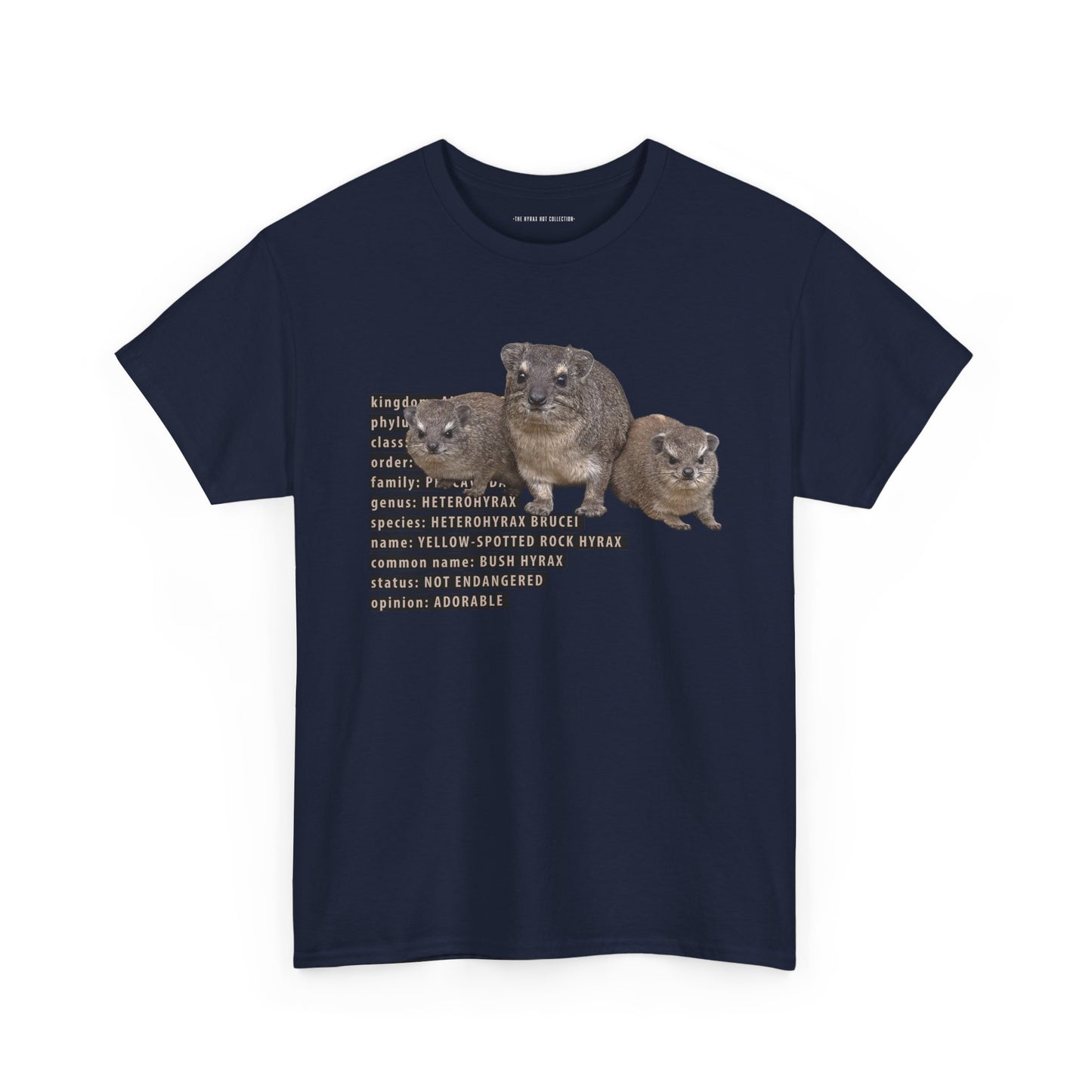 Hyrax Taxonomic Hierarchy  Unisex Heavy Cotton Tee  For The Distinguished Awawa Lover