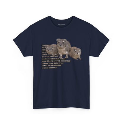 Hyrax Taxonomic Hierarchy  Unisex Heavy Cotton Tee  For The Distinguished Awawa Lover
