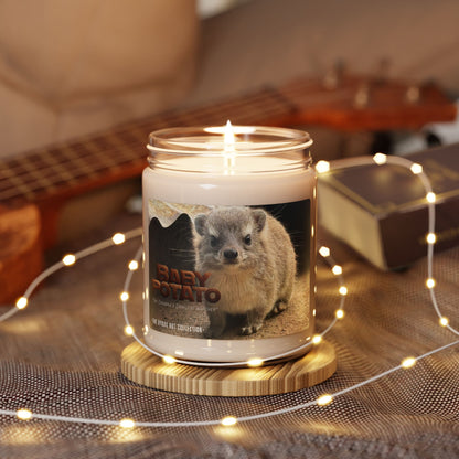 Baby Potato - Scented Soy Candle with Adorable Hyrax Print, Eco-Friendly Gift for Pet Lovers, Home Decor, Relaxation, Birthday