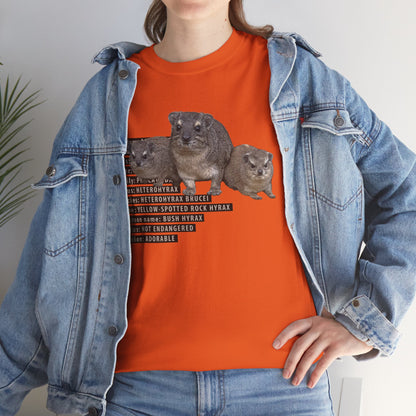 Hyrax Taxonomic Hierarchy  Unisex Heavy Cotton Tee  For The Distinguished Awawa Lover