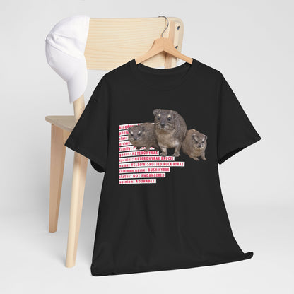 Hyrax Taxonomic Hierarchy  Unisex Heavy Cotton Tee  For The Distinguished Awawa Lover