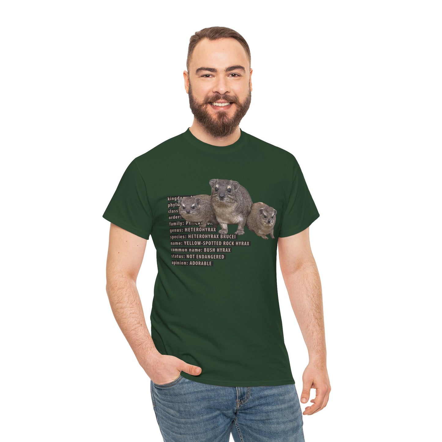 Hyrax Taxonomic Hierarchy  Unisex Heavy Cotton Tee  For The Distinguished Awawa Lover