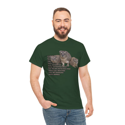 Hyrax Taxonomic Hierarchy  Unisex Heavy Cotton Tee  For The Distinguished Awawa Lover