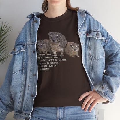 Hyrax Taxonomic Hierarchy  Unisex Heavy Cotton Tee  For The Distinguished Awawa Lover