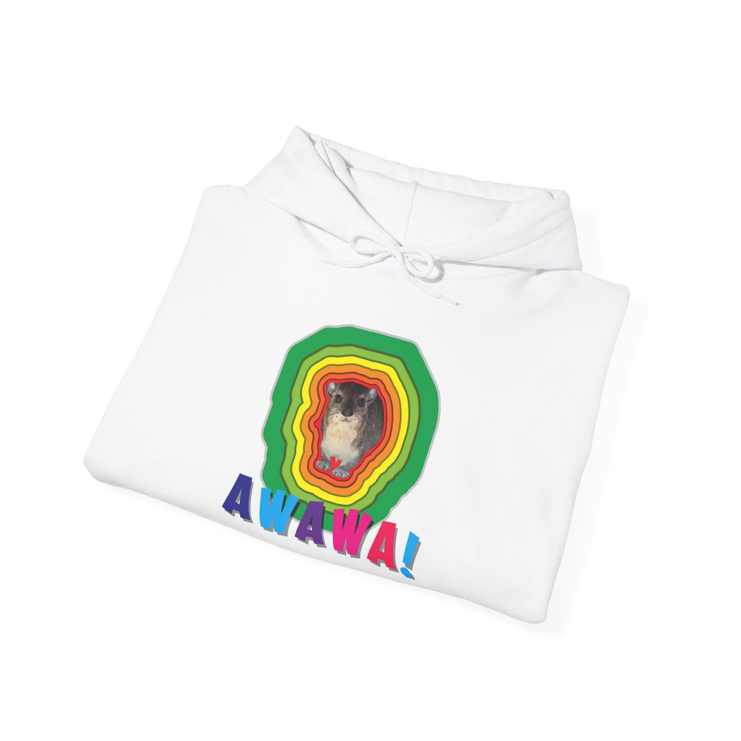 Vibrant Hyrax Hoodie, Cozy Sweatshirt, Gift for Pet Lovers, Fun Casual Wear, Unisex Hooded Sweatshirt