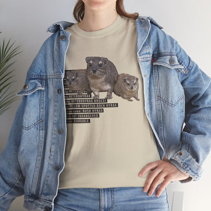 Hyrax Taxonomic Hierarchy  Unisex Heavy Cotton Tee  For The Distinguished Awawa Lover