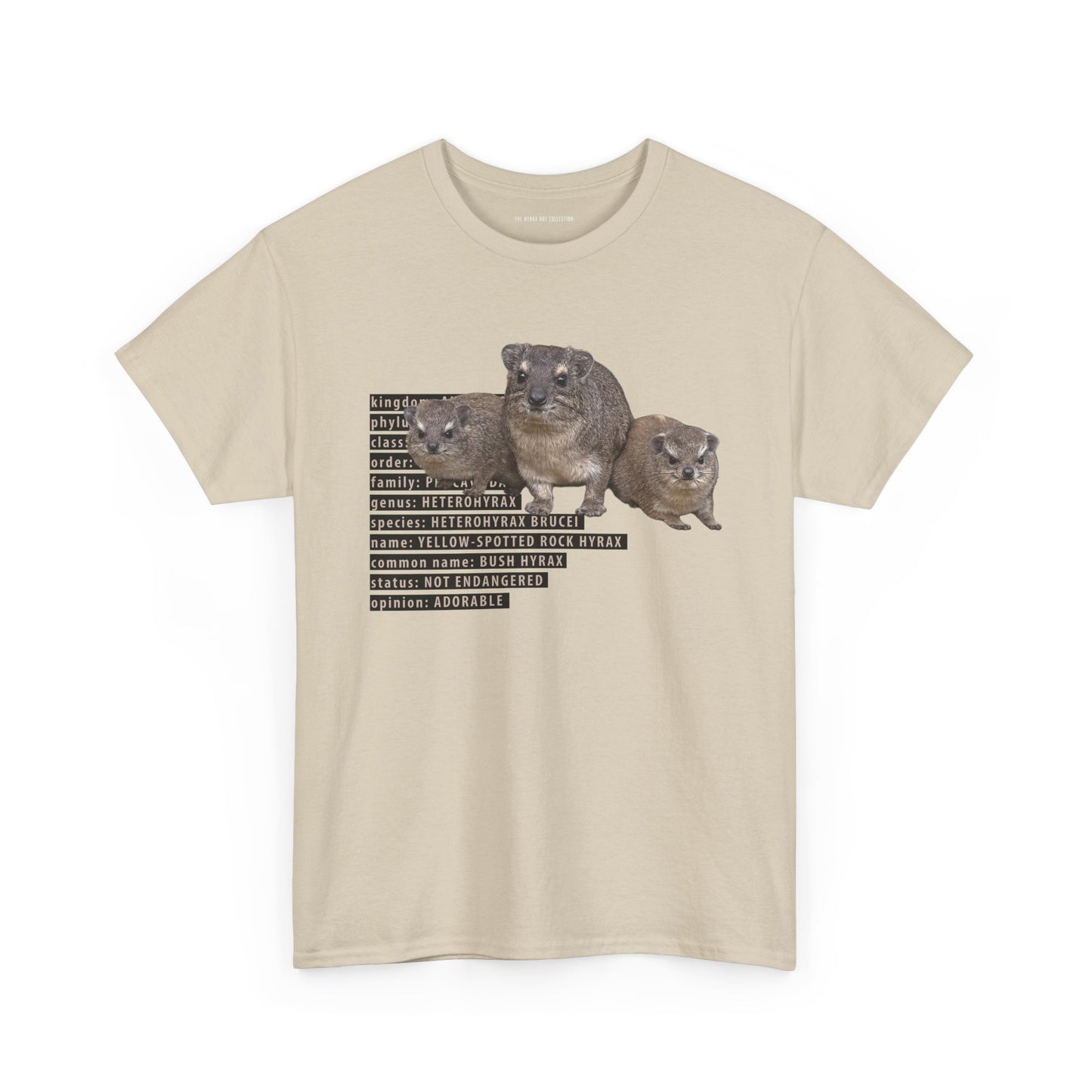 Hyrax Taxonomic Hierarchy  Unisex Heavy Cotton Tee  For The Distinguished Awawa Lover