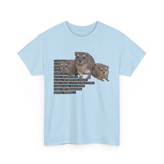 Hyrax Taxonomic Hierarchy - Unisex Heavy Cotton Tee - For The Distinguished Awawa Lover