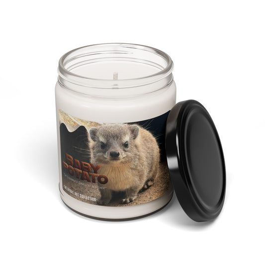 Baby Potato - Scented Soy Candle with Adorable Hyrax Print, Eco-Friendly Gift for Pet Lovers, Home Decor, Relaxation, Birthday