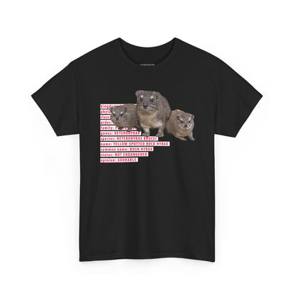Hyrax Taxonomic Hierarchy  Unisex Heavy Cotton Tee  For The Distinguished Awawa Lover