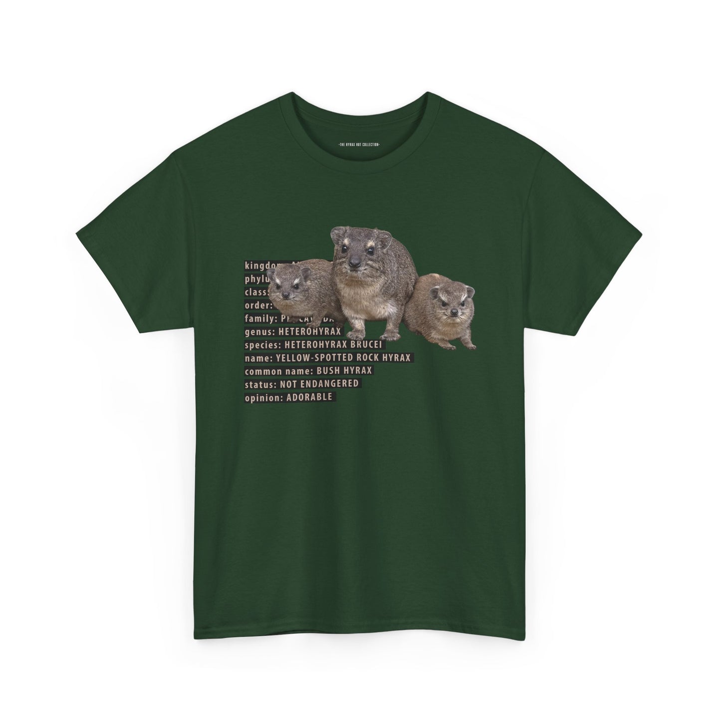 Hyrax Taxonomic Hierarchy  Unisex Heavy Cotton Tee  For The Distinguished Awawa Lover