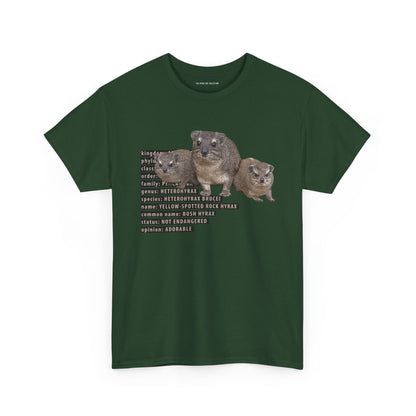 Hyrax Taxonomic Hierarchy  Unisex Heavy Cotton Tee  For The Distinguished Awawa Lover