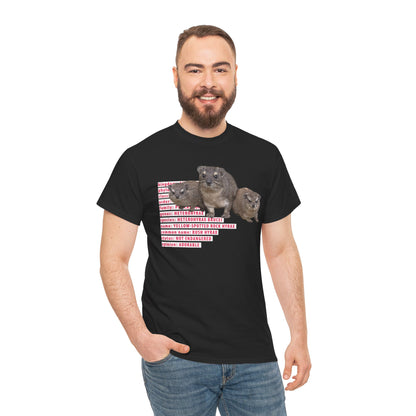Hyrax Taxonomic Hierarchy  Unisex Heavy Cotton Tee  For The Distinguished Awawa Lover